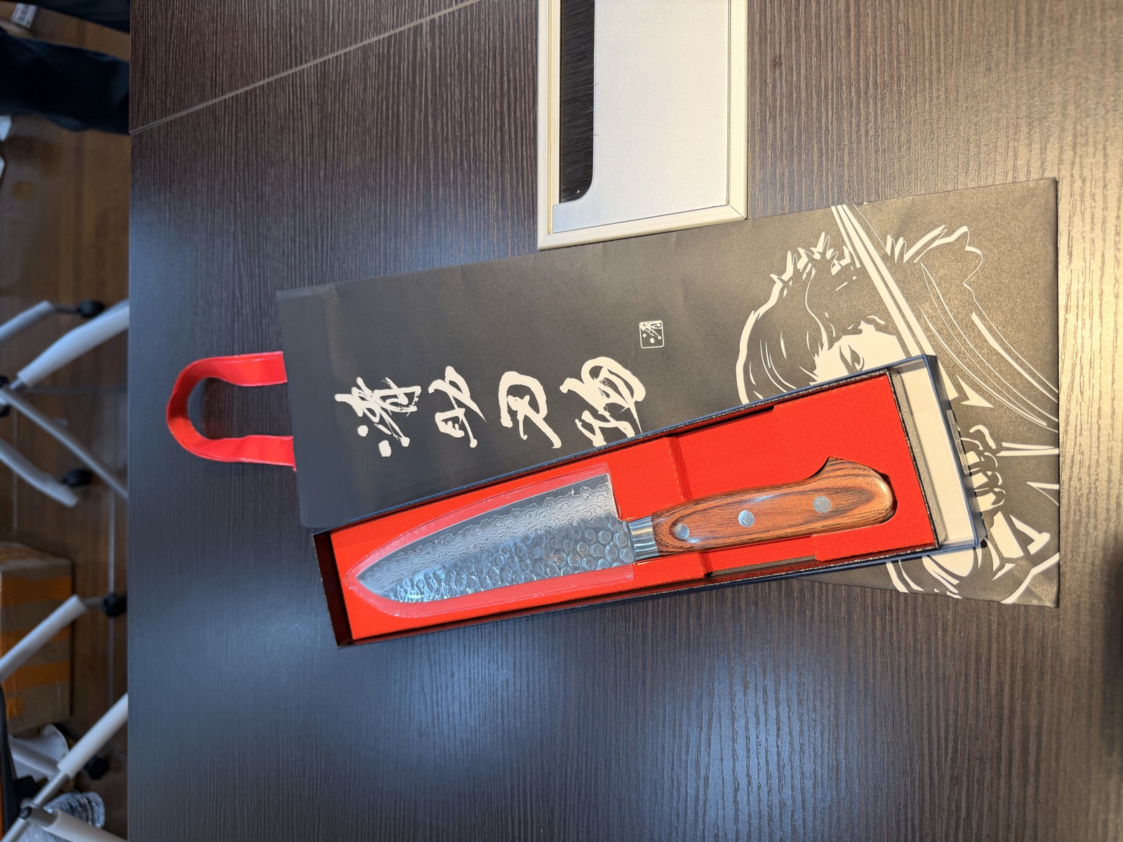 The Echizen santoku purchased at Seisuke Knife