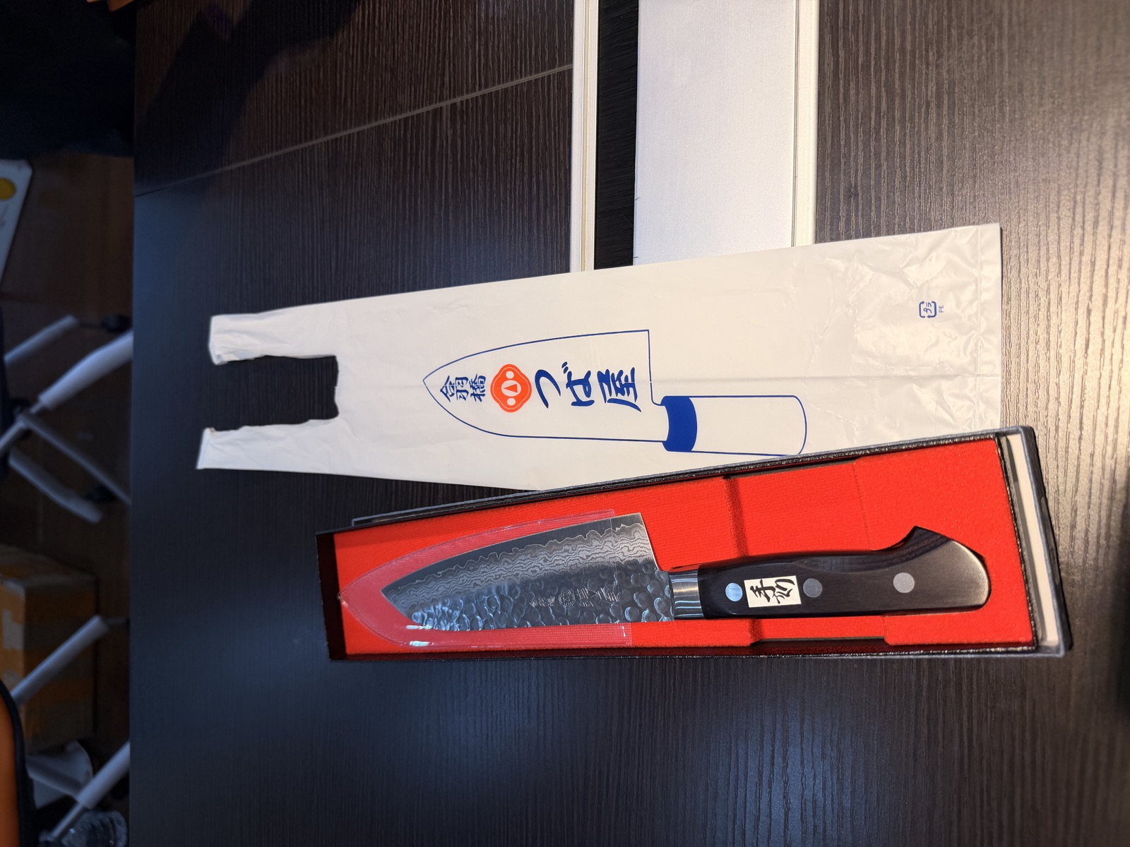 The santoku purchased at Tsubaya